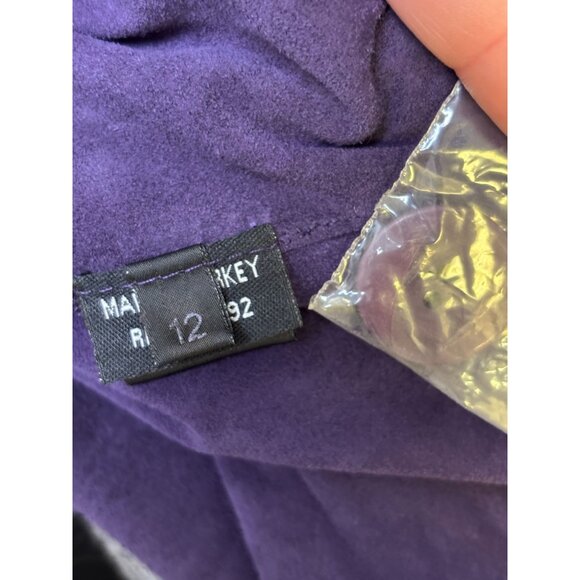 Vericci Goatskin Wrap Jacket Purple L - Picture 8 of 8